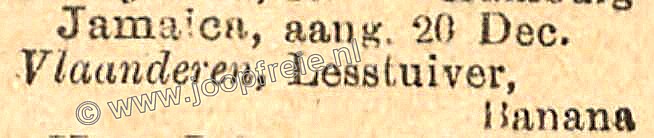 Reis van Banana naar Jamaica 1893